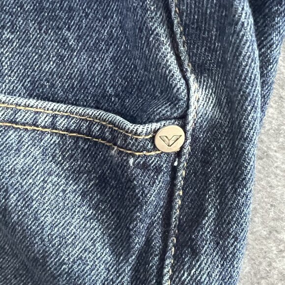 Vibes Gold Label Jeans Shorts Men SZ 38 Denim Cyber Baggy Wide Leg Pipe VTG Y2K - Picture 11 of 12